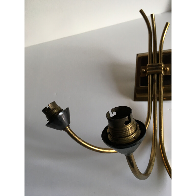 Vintage retro wall light in brass-plated steel, 1960s