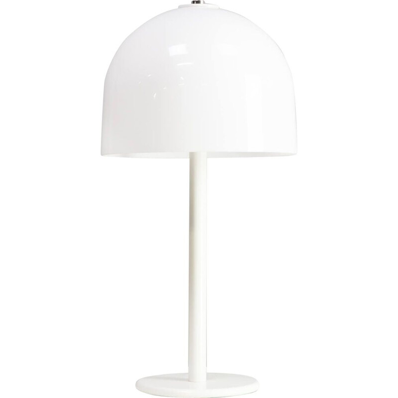 Lampe de table vintage champignon blanc, 1980