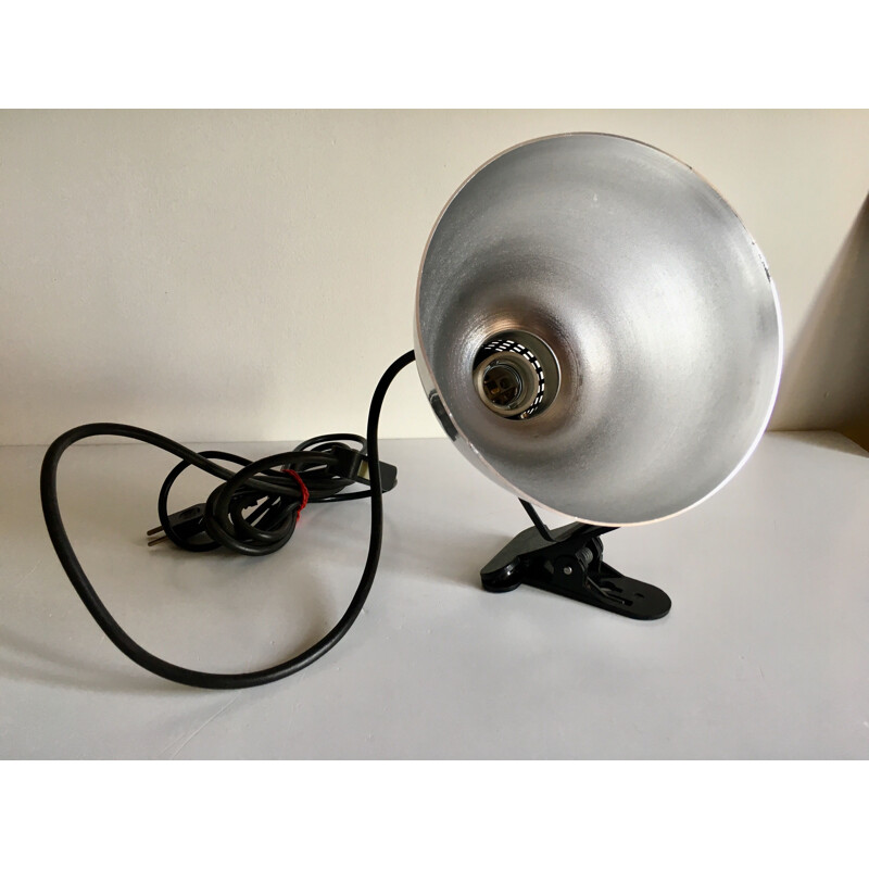 Vintage spotlight in aluminium and lacquered steel