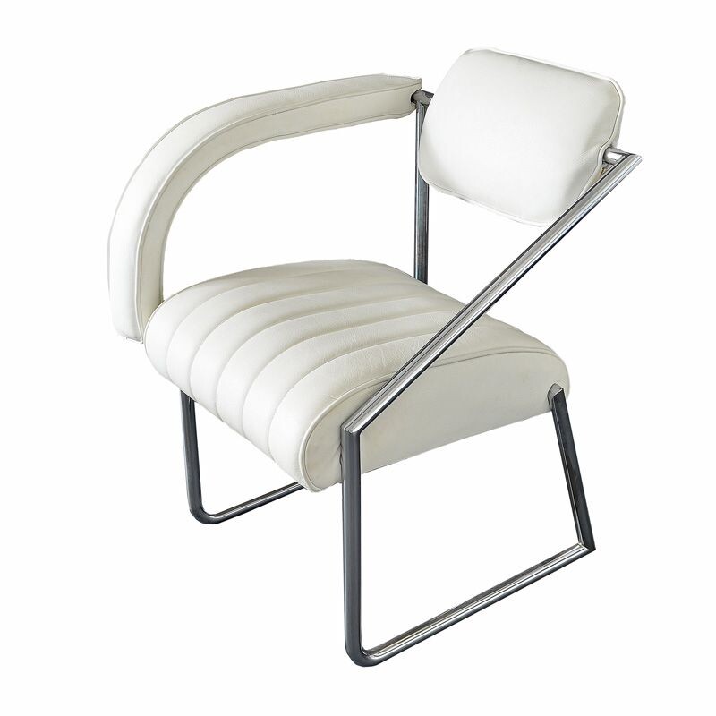 Cadeirão Vintage branco "não-conformista" de Eileen Gray, 1970