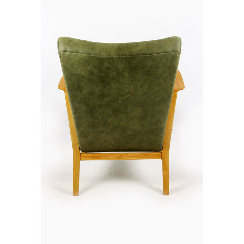 Vintage essenhouten fauteuil, 1960