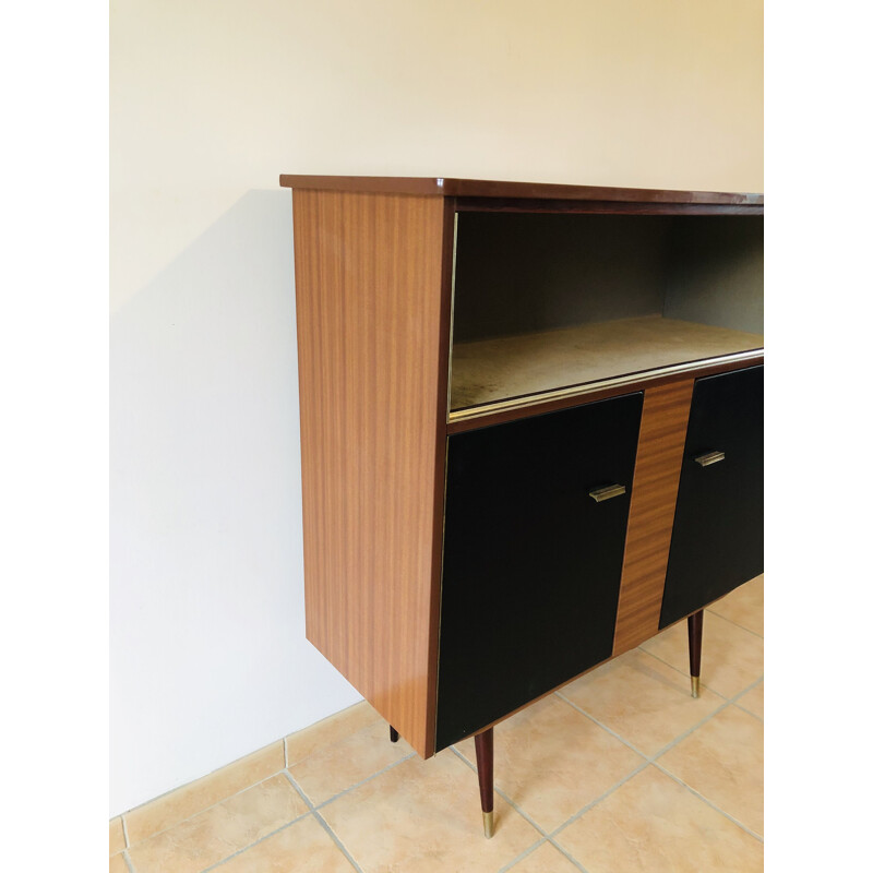 Vintage buffet in formica and golden brass