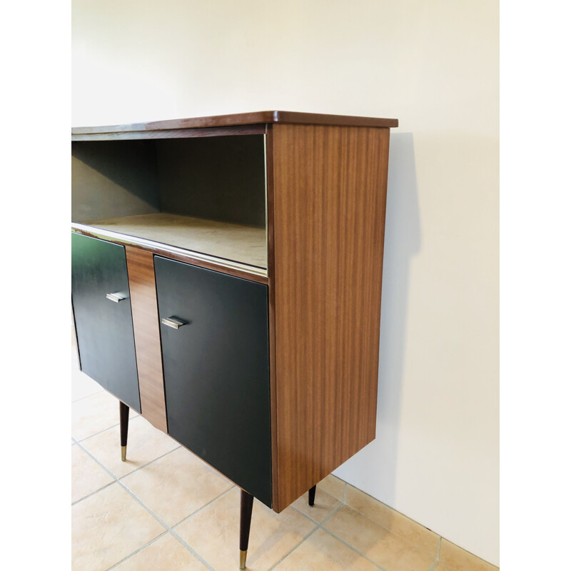 Vintage buffet in formica and golden brass