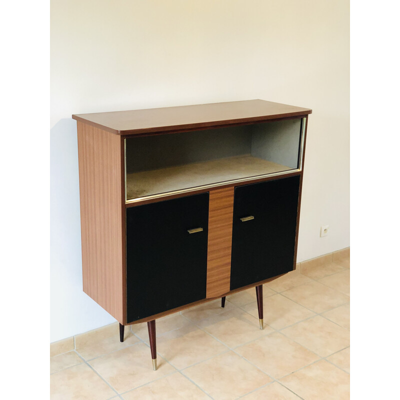 Vintage buffet in formica and golden brass