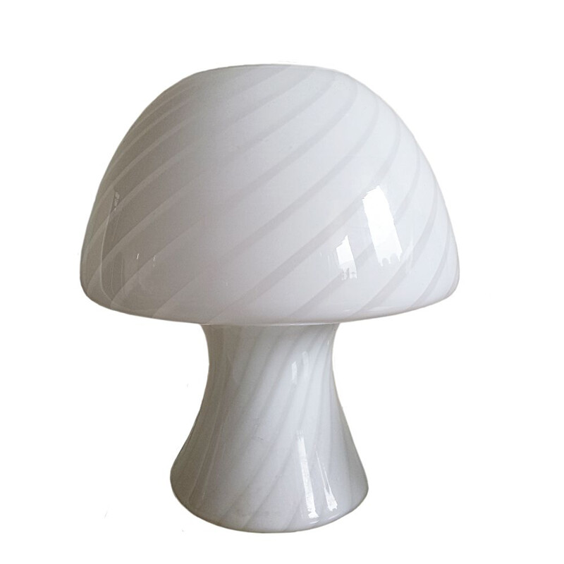Vintage Murano Glass Mushroom Table Lamp, 1960s