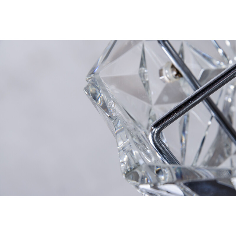 Lustre vintage à prisme géométrique en cristal par Kinkeldey