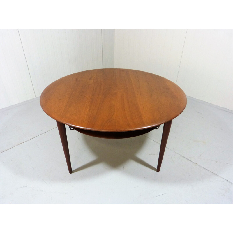 Vintage Teak Coffee Table Model 515 by Peter Hvidt & Orla Mølgaard-Nielsen, 1960s