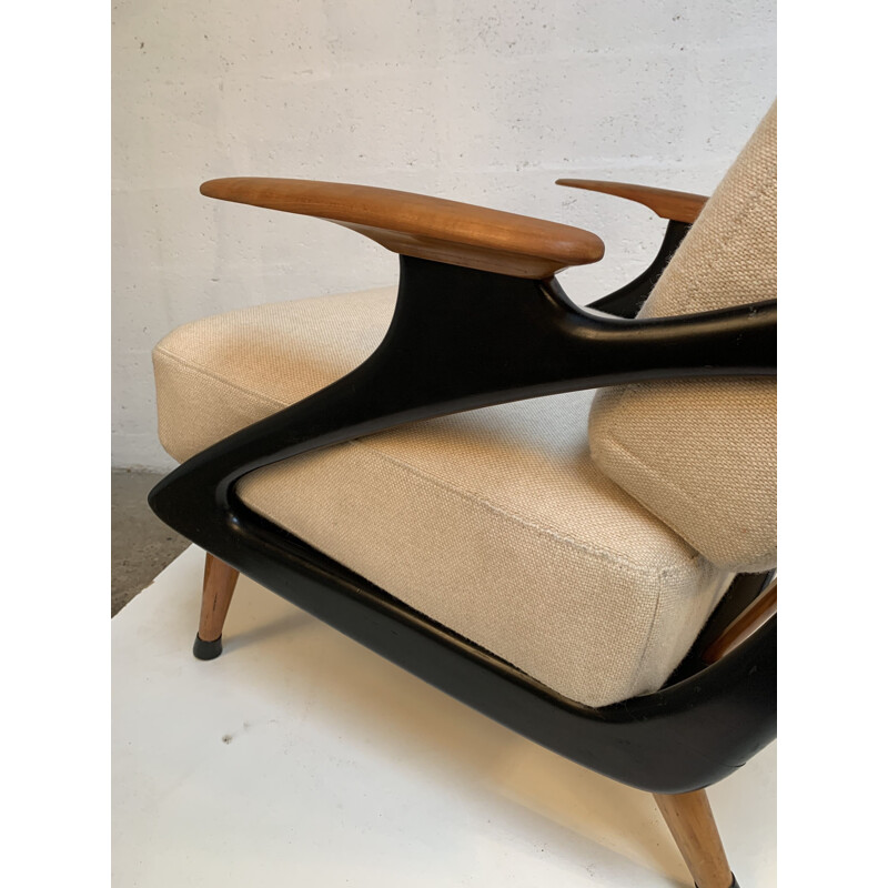 Vintage Atomic armchair, Belgium 1958