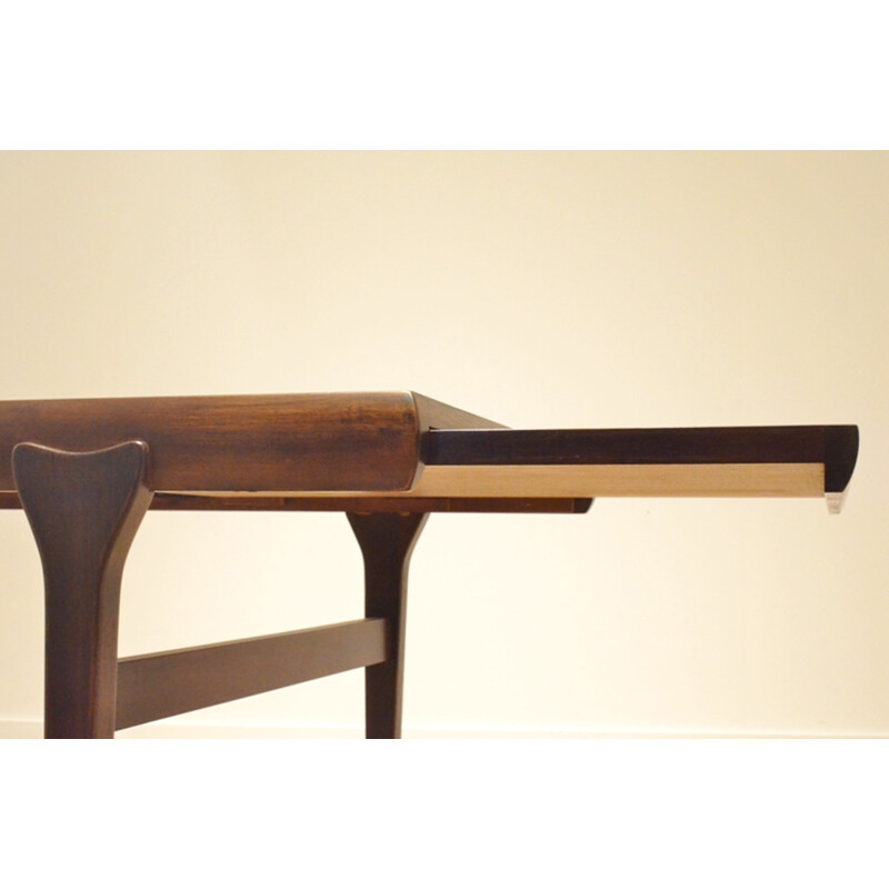 Scandinavian coffee table in Rosewood, Johannes ANDERSEN - 1960s