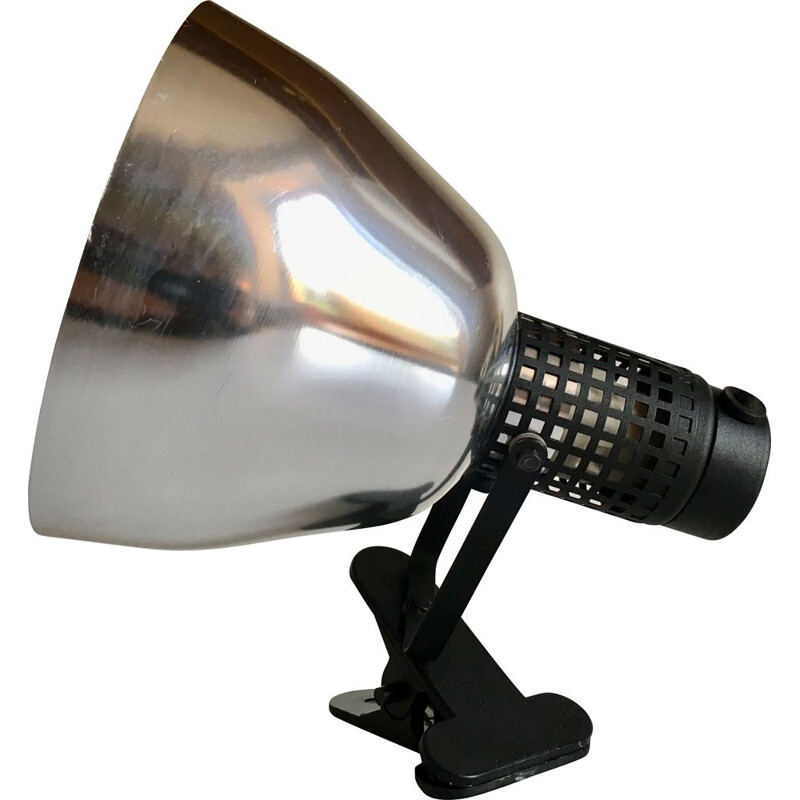 Vintage spotlight in aluminium and lacquered steel