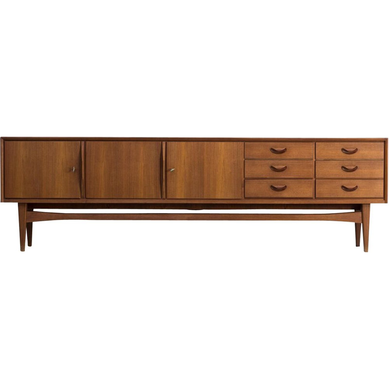 Vintage large teak sideboard, 1960s