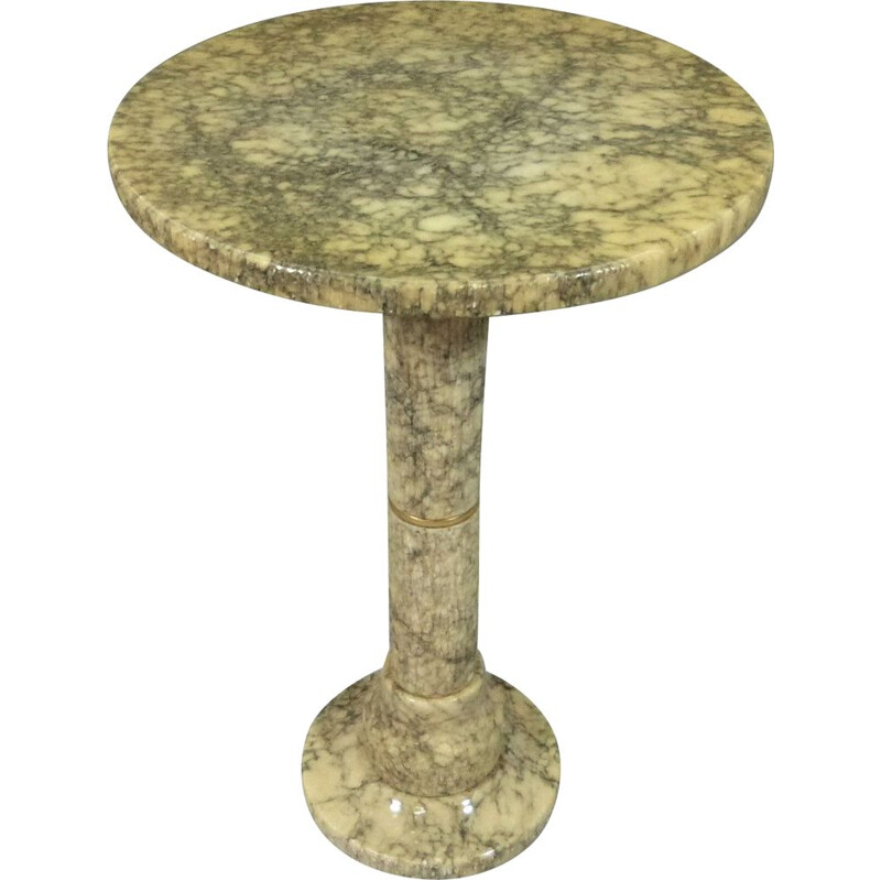 Table d'appoint ronde vintage en marbre, 1960-70