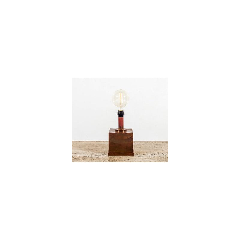 Lampe de table vintage danoise en cuivre 