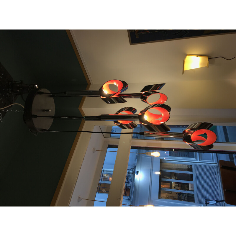 Vintage orange chrome suspension by RAAK