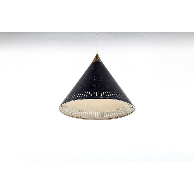 Vintage conical Kegle pendant lamp by Bent Karlby for Lyfa 