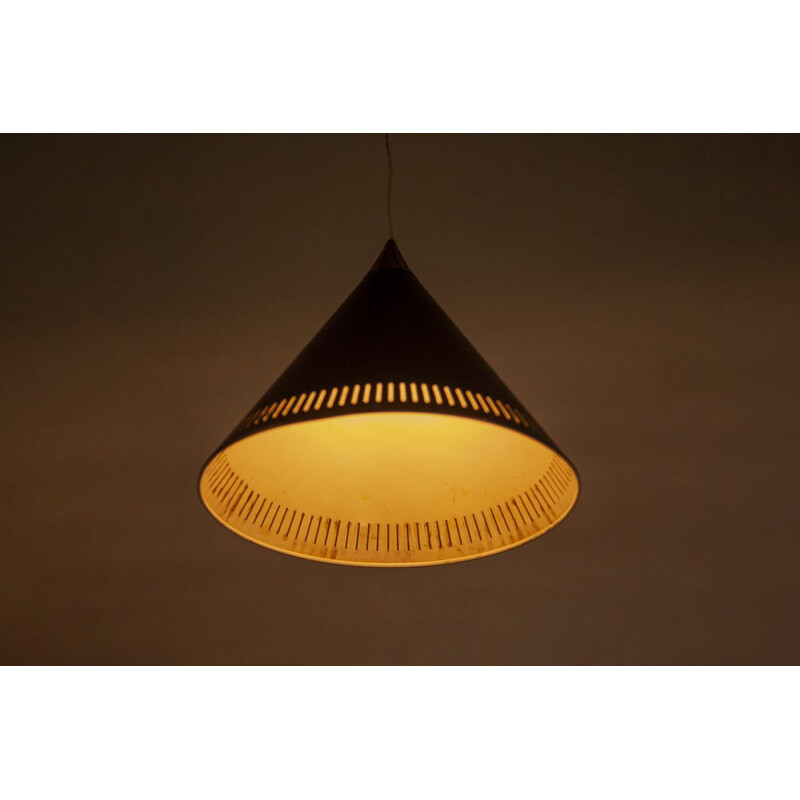 Vintage conical Kegle pendant lamp by Bent Karlby for Lyfa 