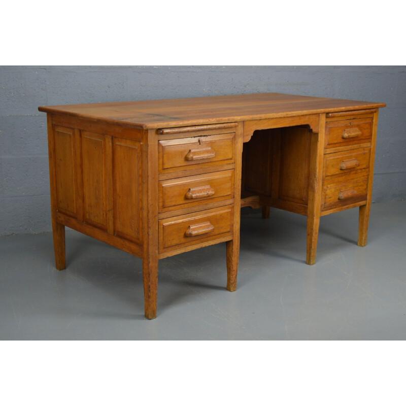 Vintage solid oak desk, United Kingdom, 