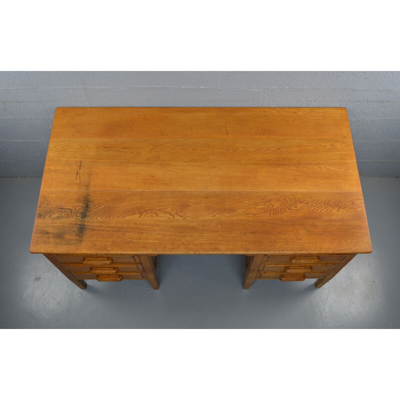 Vintage solid oak desk, United Kingdom, 
