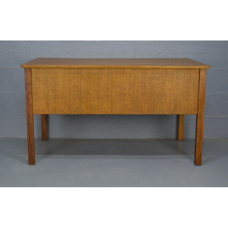 Vintage oak desk with 4 drawers, United Kingdom