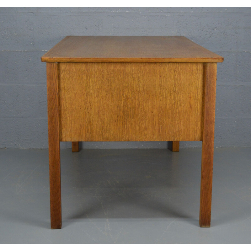 Vintage oak desk with 4 drawers, United Kingdom