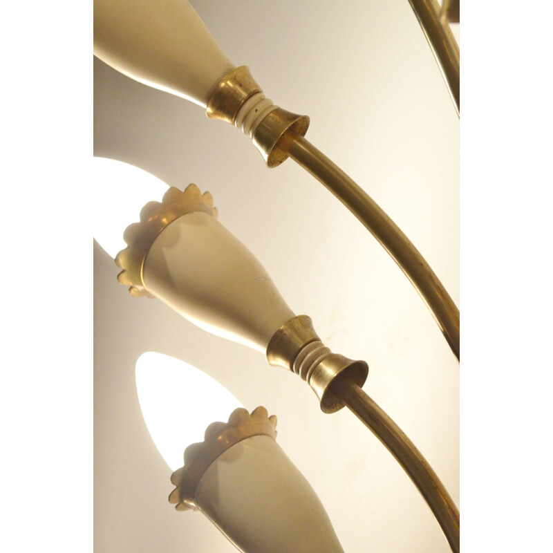 Pair of Italian wall sconces in brass - 1950s