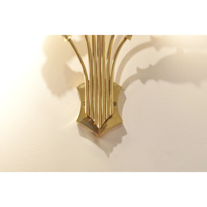 Pair of Italian wall sconces in brass - 1950s