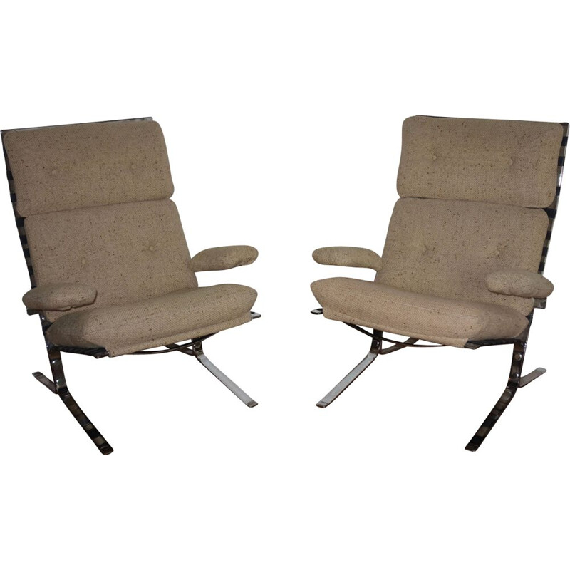 Pair of Olivier Mourgue's vintage Joker armchairs for Airborne from 1964