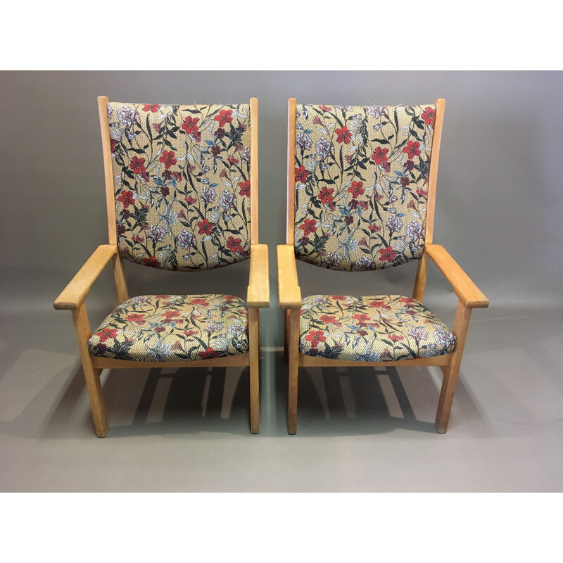 Pair of Scandinavian Getama armchairs by Hans Wegner 1950