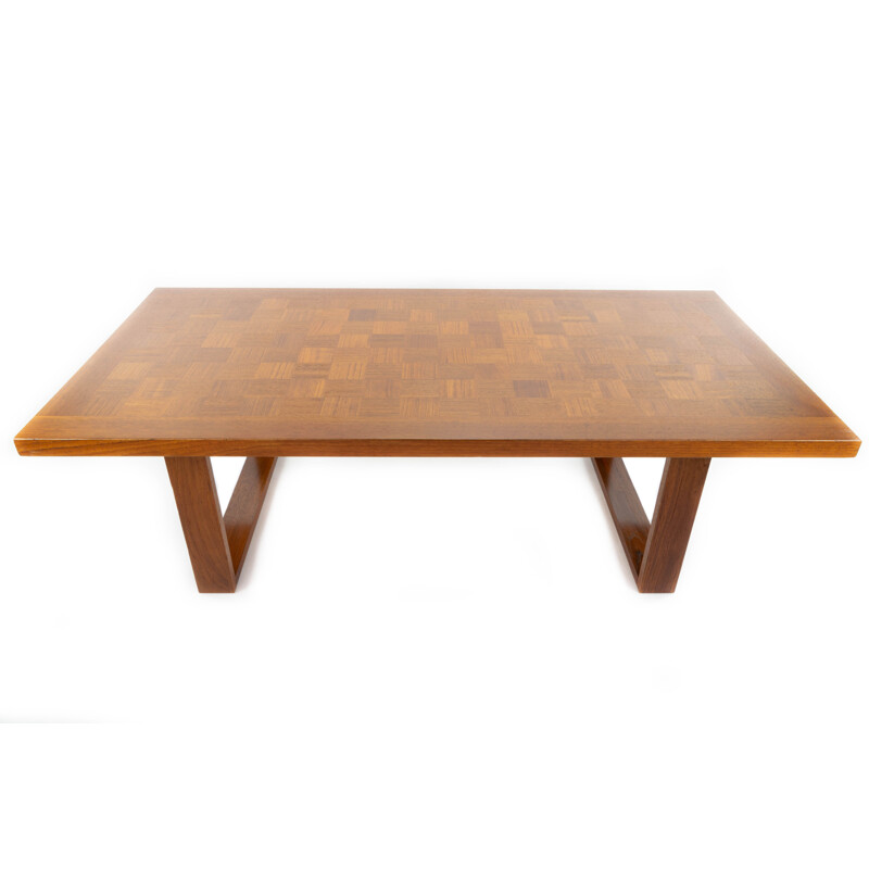  Vintage Boogie Woogie large teak coffe table by Poul Cadovius for Cado, Denmark, 1960s