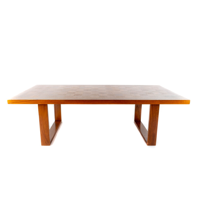  Vintage Boogie Woogie large teak coffe table by Poul Cadovius for Cado, Denmark, 1960s