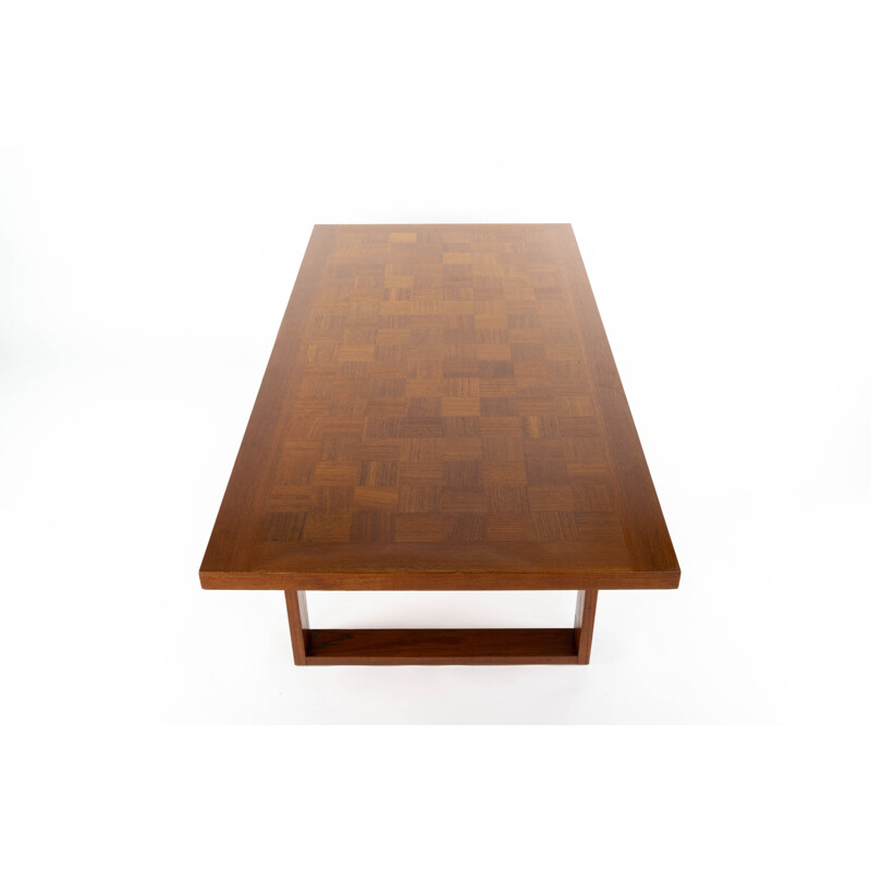  Vintage Boogie Woogie large teak coffe table by Poul Cadovius for Cado, Denmark, 1960s