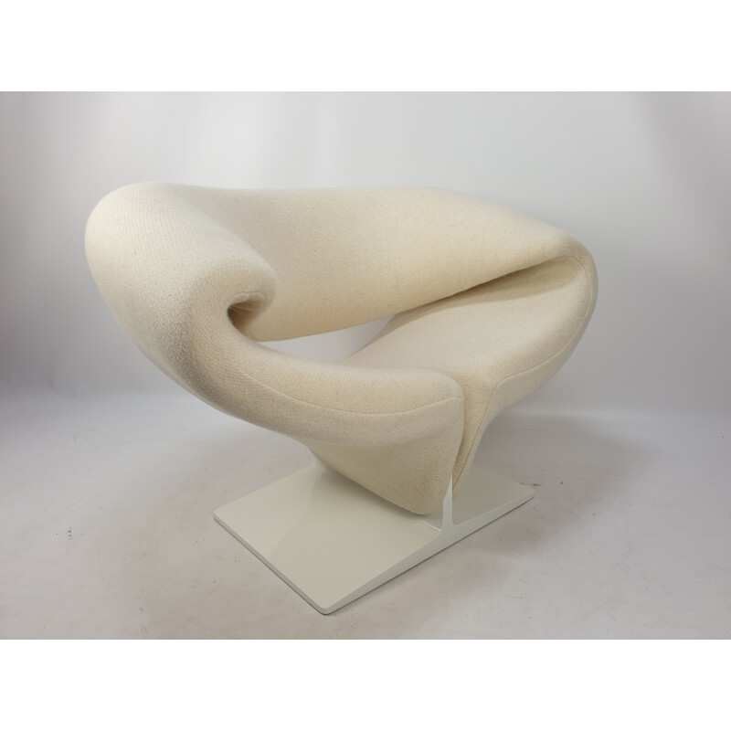 Fauteuil vintage Ribbon avec son ottoman de Pierre Paulin pour Artifort, 1960