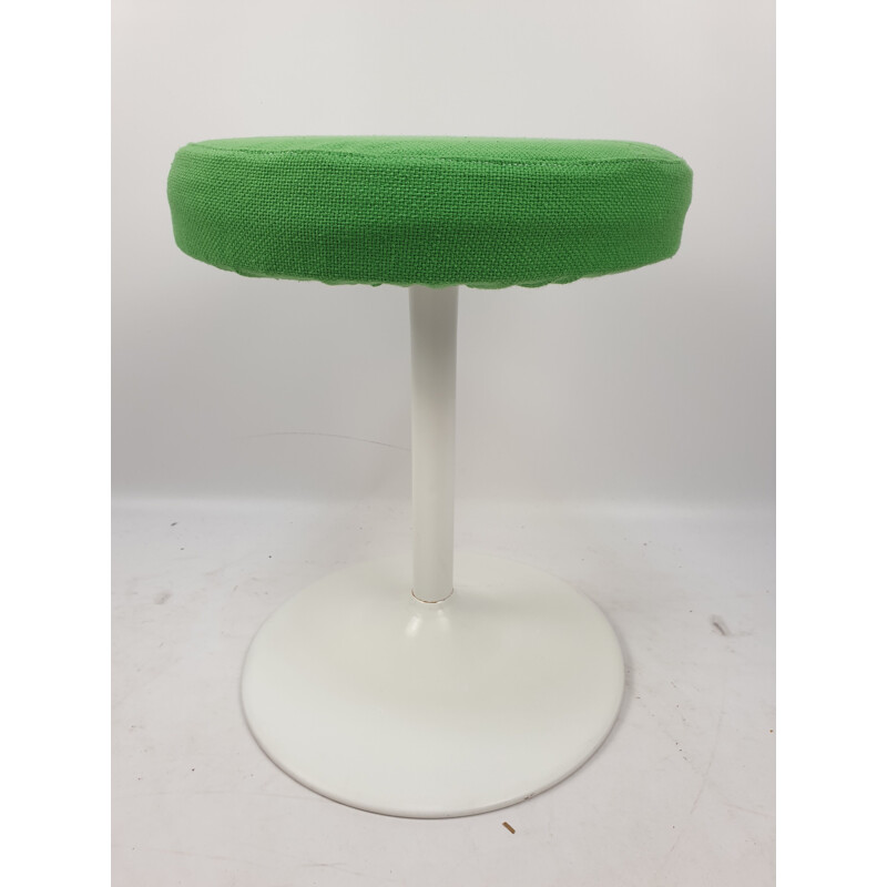 Vintage Metal green Stool, 1980s