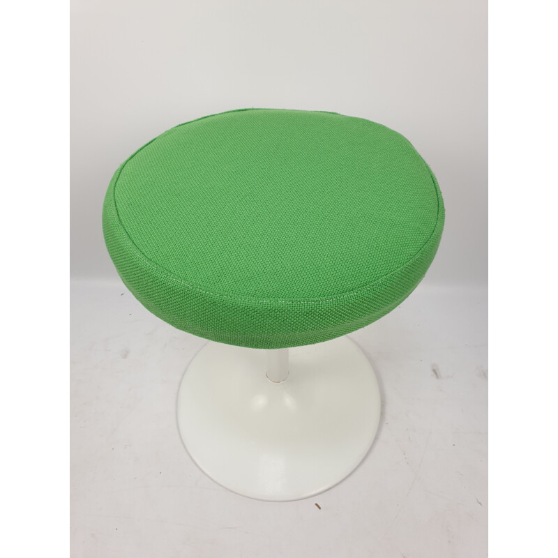 Tabouret vert vintage en métal , 1980