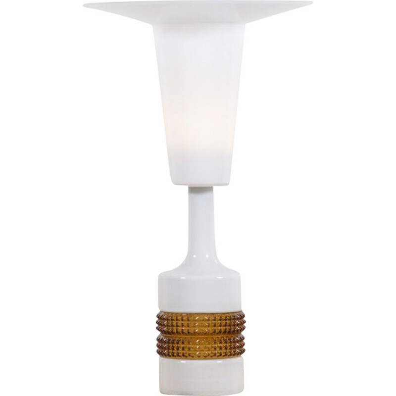 Lámpara de mesa vintage de porcelana de la era espacial