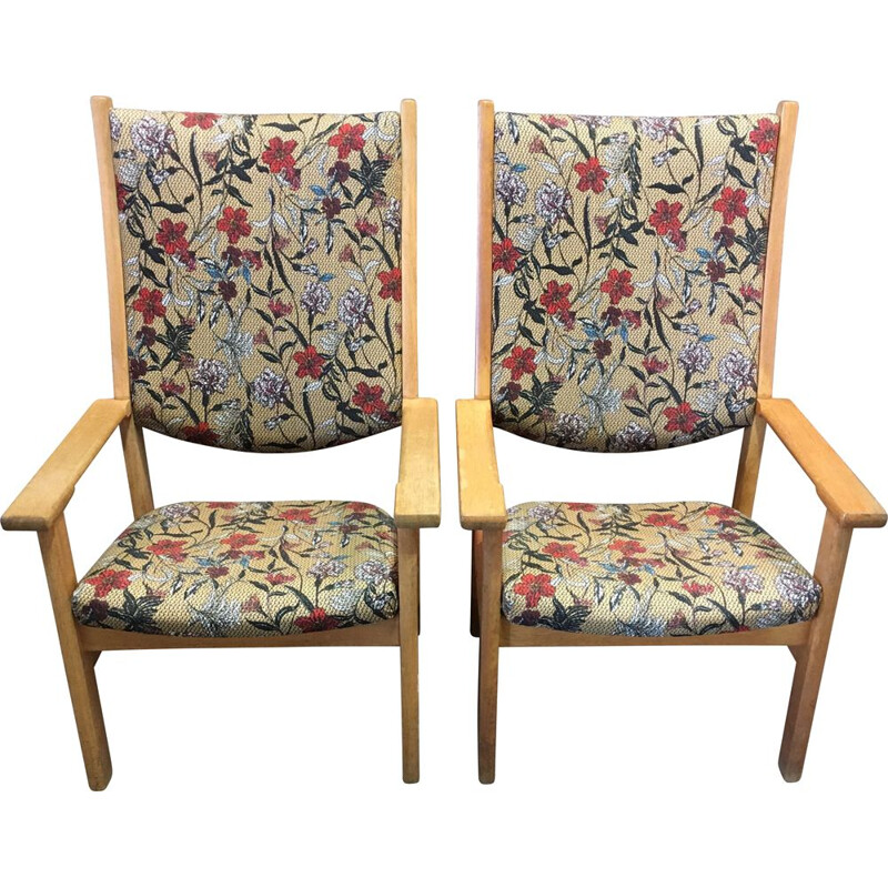 Pair of Scandinavian Getama armchairs by Hans Wegner 1950