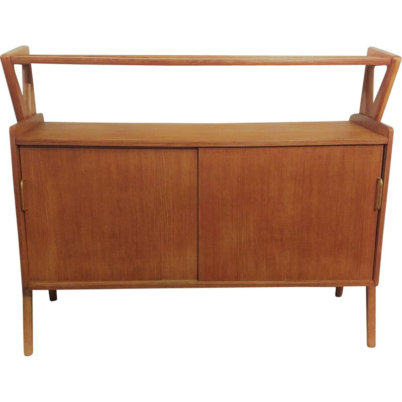 Vintage solid oak sideboard by Louis Paolozzi, 1950