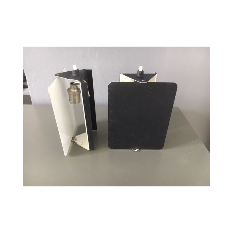 Pair of vintage flap sconces by Charlotte Perriand 1970