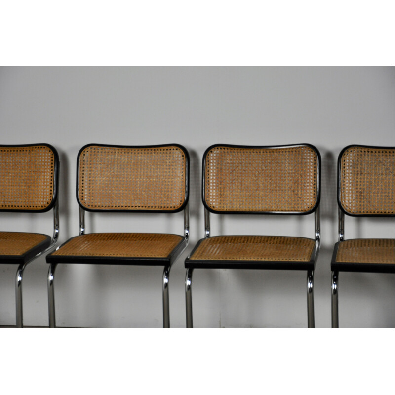 Suite de 8 chaises vintage Cesca par Marcel Breuer pour Gavina, 1980s