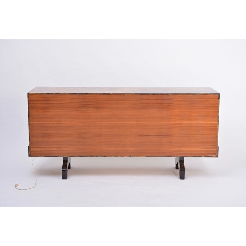 Vintage Sideboard in lacquered goat skin by Aldo Tura, Italy, 1970s