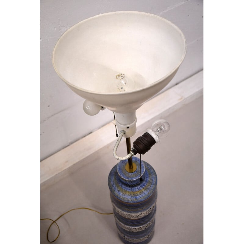 Vintage ceramic table lamp by Aldo Londi for Bitossi, Italy
