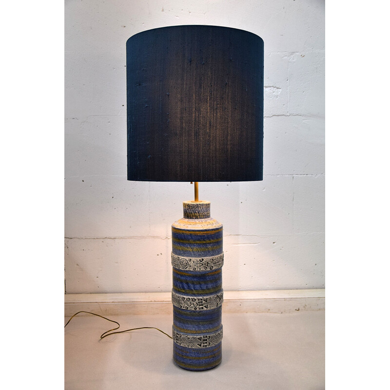 Vintage ceramic table lamp by Aldo Londi for Bitossi, Italy