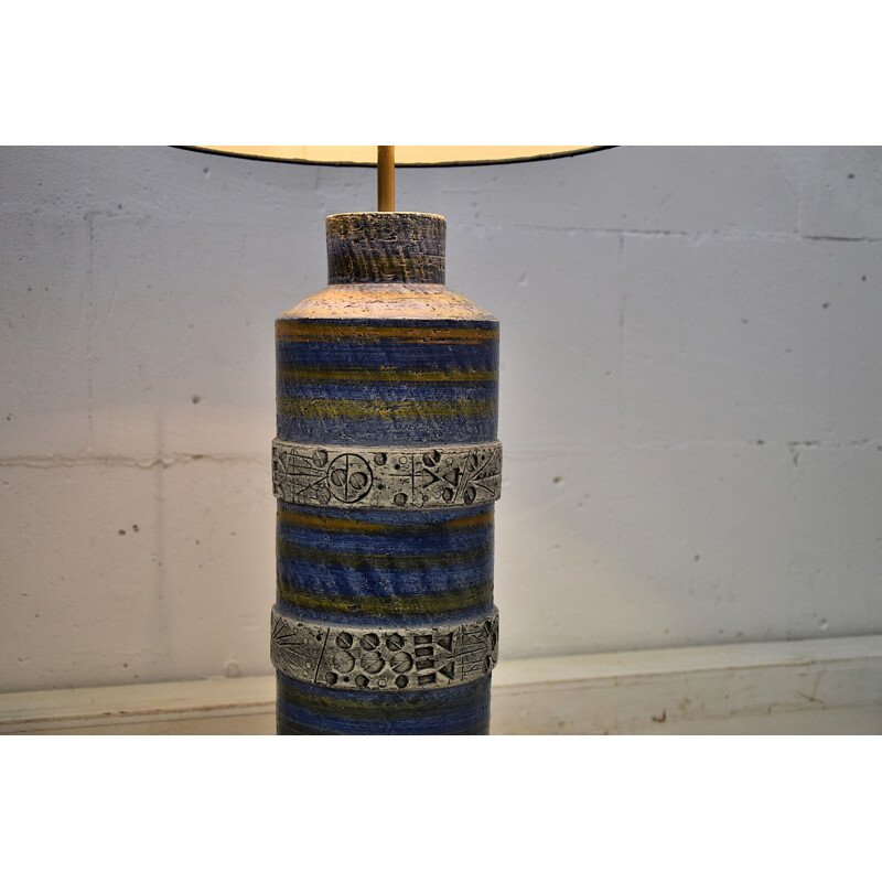 Lámpara de mesa de cerámica vintage de Aldo Londi para Bitossi, Italia
