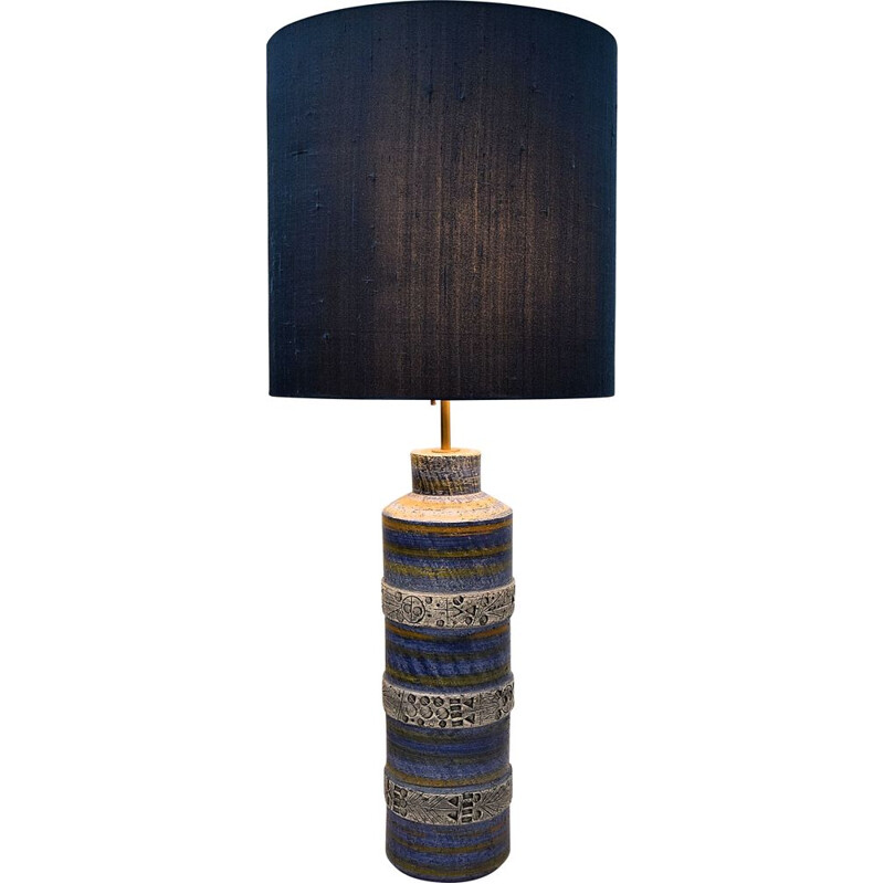 Vintage ceramic table lamp by Aldo Londi for Bitossi, Italy