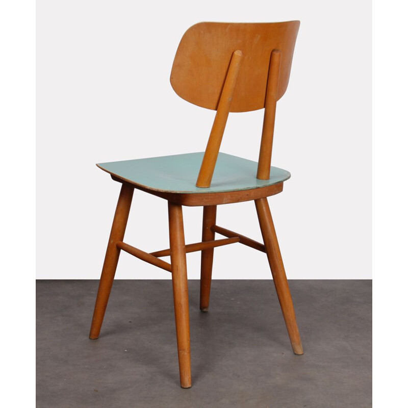 Vintage wooden chair by Ton, 1960