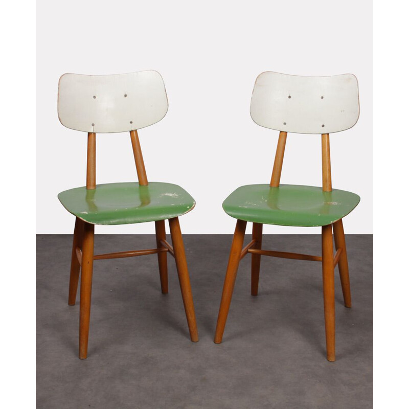 Pair of vintage chairs for Ton, 1960