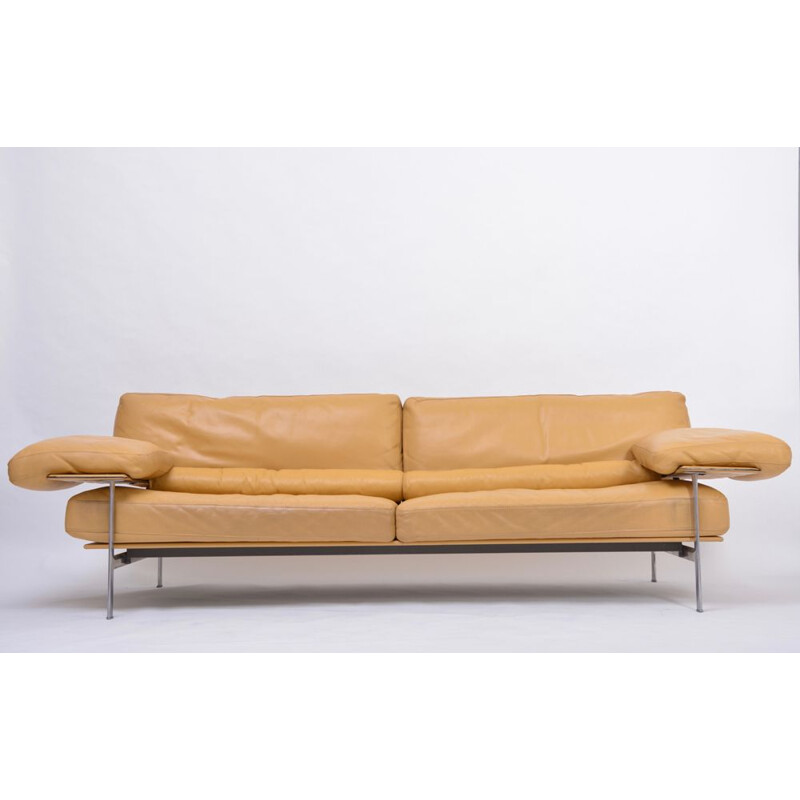 Vintage Diesis sofa in leather by Citterio & Nava for B&B Italia, 1979