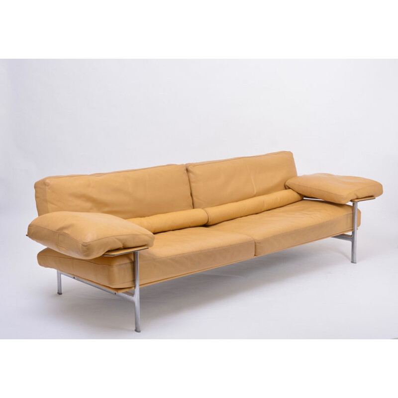 Vintage Diesis sofa in leather by Citterio & Nava for B&B Italia, 1979