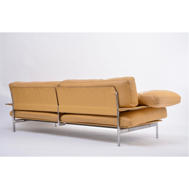 Vintage Diesis sofa in leather by Citterio & Nava for B&B Italia, 1979