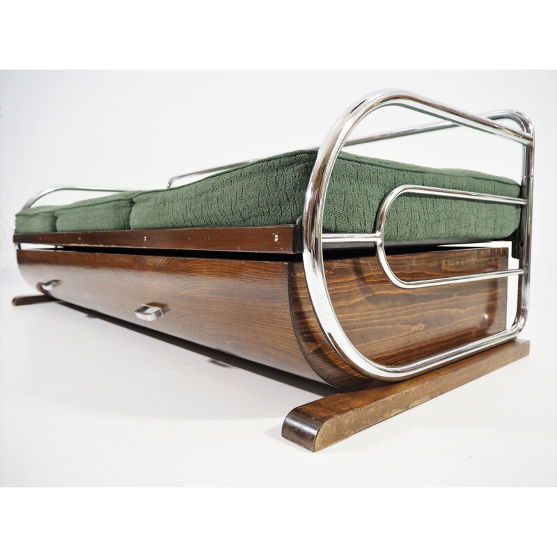 Art deco green vintage sofa